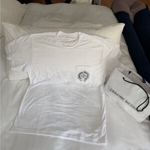 Chrome Hearts Miami Horseshoe Pocket T-Shirt with Black Logo